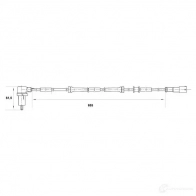 Датчик АБС BOSCH Renault Kangoo (KC) 1 Минивэн 1.9 dTi (KC0U) 80 л.с. 2000 – 2025 WS6400 DF 6 0265006400