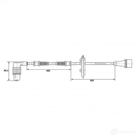 Датчик АБС BOSCH WS1282 DF 1 + DF 2,18 DM 0265001282 Mercedes E-Class (W124) 1 Седан 2.0 E 200 (1219) 136 л.с. 1993 – 1995