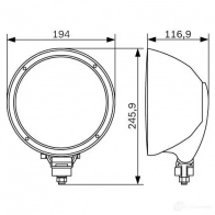 Прожектор BOSCH PILOT 175 HALOGEN BLUE LENS 0986310951 PILOT 175 HALOGEN H1 BLUE LENS 334693