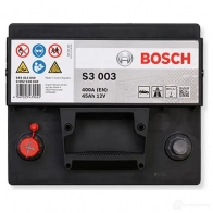 Аккумулятор 45 ач прямая 400 а 12 в Кальциевый [CA/CA] s3 207x175x190 BOSCH 304069 12V 45Ah 400A 545 413 040 0092S30030 - Изображение 2