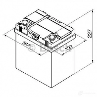 Аккумулятор 40 ач прямая 330 а 12 в Кальциевый [CA/CA] silver jis 187x127x227 BOSCH 304133 540 127 033 12V 40Ah 330A 0092S40190 - Изображение 6