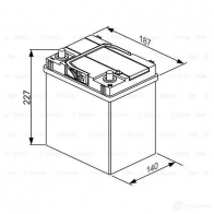 Аккумулятор 40 ач обратная 330 а 12 в Кальциевый [CA/CA] silver jis 187x127x227 BOSCH 0092S40180 540 126 033 12V 40Ah 330A 304131 - Изображение 6