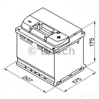 Аккумулятор 44 ач обратная 440 а 12 в Кальциевый [CA/CA] s4 207x175x175 BOSCH 544 402 044 0092S40010 304109 12V 44AH 440A - Изображение 5