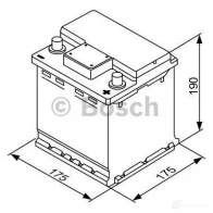 Аккумулятор 44 ач обратная 420 а 12 в Кальциевый [CA/CA] 175x175x190 BOSCH 12V 44AH 440A 304107 544 401 042 0092S40001 - Изображение 7
