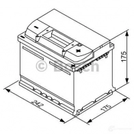 Аккумулятор 53 ач обратная 500 а 12 в Кальциевый [CA/CA] 242x175x175 BOSCH 553 401 050 0092S30041 304071 12V 53AH 510A - Изображение 6