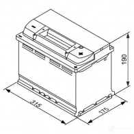 Аккумулятор 70 ач 650 а 12 в efb 278x175x190 BOSCH 0092S5E110 304373 580 500 073 12V 80AH 730A - Изображение 4