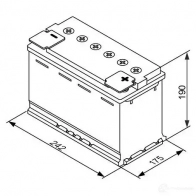 Аккумулятор 60 ач 680 а 12 в agm 242x175x190 BOSCH 0092S60050 304379 560 901 068 12V 60AH 680A