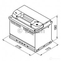 Аккумулятор 77 ач обратная 780 а 12 в Кальциевый [CA/CA] silver plus 278x175x190 BOSCH 577 400 078 304297 12V 77Ah 780A 0092S50080 - Изображение 5