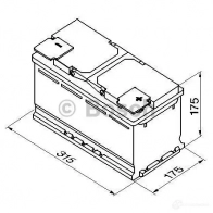 Аккумулятор 80 ач обратная 740 а 12 в Кальциевый [CA/CA] silver 315x175x175 BOSCH 580 406 074 0092S40100 12V 80AH 740A 304125 - Изображение 3