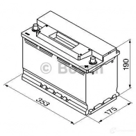 Аккумулятор 90 ач обратная 720 а 12 в Кальциевый [CA/CA] silver 353x175x190 BOSCH 304083 590 122 072 12V 90Ah 720A 0092S30130 - Изображение 6