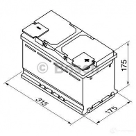 Аккумулятор 85 ач обратная 800 а 12 в Кальциевый [CA/CA] silver plus 315x175x175 BOSCH 12V 85Ah 800A 304299 585 200 080 0092S50100 - Изображение 5