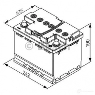 Аккумулятор 60 ач обратная 680 а 12 в agm start-stop agm 242x175x190 BOSCH 12V 60AH 680A S5 A05 0092S5A050 304355 - Изображение 5
