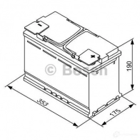 Аккумулятор 95 ач обратная 850 а 12 в agm start-stop agm 353x175x190 BOSCH 12V 850A 95AH 304361 0092S5A130 S5 A13 - Изображение 5