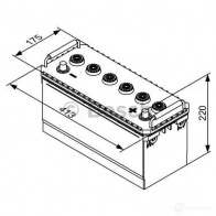 Аккумулятор 100 ач 600 а 12 в кальциевый [ca/ca] 412x174x219 BOSCH 600 047 060 12V 100AH 600A 304483 0092T30720 - Изображение 4
