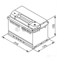 Аккумулятор 75 ач 730 а 12 в efb 315x175x175 BOSCH 12V 730A 75AH 304187 0092S4E100 S4 E10 - Изображение 5