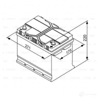 Аккумулятор 70 ач обратная 630 а 12 в Кальциевый [CA/CA] silver jis 261x175x220 BOSCH 570 412 063 12V 70Ah 630A 0092S40260 304147 - Изображение 5