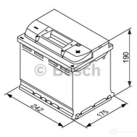 Аккумулятор 60 ач 560 а 12 в efb 242x175x190 BOSCH S4 E05 12V 60AH 560A 304181 0092S4E050 - Изображение 4