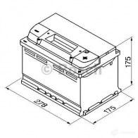 Аккумулятор 72 ач обратная 680 а 12 в Кальциевый [CA/CA] silver 278x175x175 BOSCH 0092S40070 304119 572 409 068 12V 72AH 680A - Изображение 6