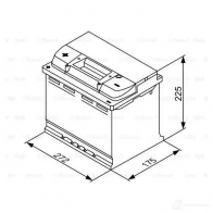 Аккумулятор 75 ач прямая а 12 в 272x175x225 BOSCH 12V 75AH 600A 303939 812 071 000 0092L40270 - Изображение 5