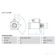 Стартер BOSCH 0986017110 PE27I6 331298 1 711 - Изображение 6