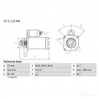 Стартер BOSCH 0986025470 254 7 XT532G 331884 - Изображение 13
