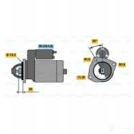 Стартер BOSCH Y9AJN6 R74-L75 12V (R) 303192 0001108237 - Изображение 6