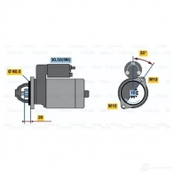 Стартер BOSCH DW (R) 12V 1,7 KW 303320 HH4E0 0001115006 - Изображение 2