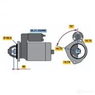Стартер BOSCH J01F9PF 303845 IE (R) 24V 6,7 kW 0001371009 - Изображение 1
