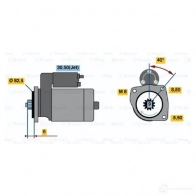 Стартер BOSCH UVI1812 303364 RF74-M40 12V (R) 0001121030 - Изображение 4
