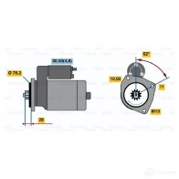 Стартер BOSCH 0001125521 RF78-S28 12V (R) V3KY8C 303412 - Изображение 7