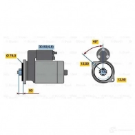 Стартер BOSCH 1I3NM 303486 0001153009 SF74-E+ 12V (L) - Изображение 6