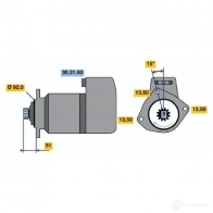 Стартер BOSCH KB (R) 12V 3,6 KW BX418014 0001418014 101838087 - Изображение 1