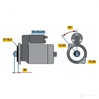 Стартер BOSCH 0001121028 303363 N7GKP RF74-M50 12V (L) - Изображение 3
