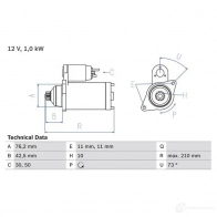 Стартер BOSCH 22 29 CWNAPJS 331659 0986022290