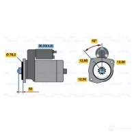 Стартер BOSCH 303352 RF70-S25 12V (L) AZY6U 0001120410 - Изображение 5