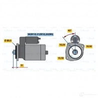 Стартер BOSCH UY024T HEF109-M 24V (R) 628382676 0001330012 - Изображение 6