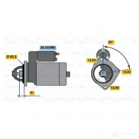 Стартер BOSCH A4FKDQ IE (R) 24V 6,2 KW 303849 0001372006 - Изображение 6