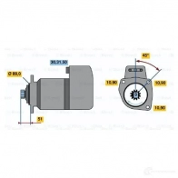 Стартер BOSCH 0001416013 KB (R) 24V 5,4 KW 303873 TQ4FH5 - Изображение 4