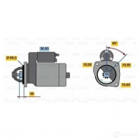 Стартер BOSCH 303714 HX95-M 12V (R) Q83IO 0001262022