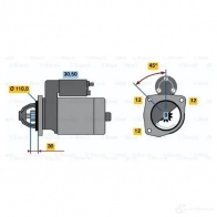 Стартер BOSCH 0001230023 U3117BE 101900001 HE95-M 12V (R) - Изображение 6