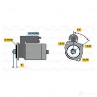 Стартер BOSCH CVX9JJ 303700 0001241119 HEF95-L 24V (R) - Изображение 3