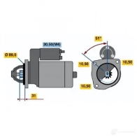 Стартер BOSCH 101953085 BX231005 0001231005 EV (R) 24V 4,0 KW - Изображение 3