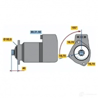 Стартер BOSCH KB (R) 24V 6,6 kW 0001417042 IPO6D 303908 - Изображение 2