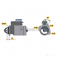 Стартер BOSCH XGMX1Q 9000083054 JF (R) 12V 3,0KW 364532 - Изображение 1