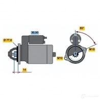 Стартер BOSCH 0986017721 82O4C Mitsubishi Lancer 6 (C6, C7) Хэтчбек 1.6 16V (C76A. C66A) 113 л.с. 1992 – 1994 17 72