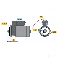Стартер BOSCH 14 39 331119 3NJG5 0986014391