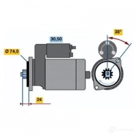 Стартер BOSCH 331061 0986013571 7OZ83G 13 57