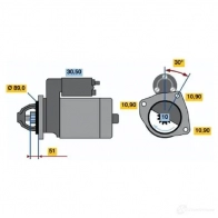 Стартер BOSCH 589096352 EV (R) 12V 3,0 KW 0001230018 SBV0NT9