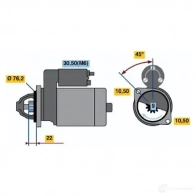 Стартер BOSCH 0986018440 599OL 184 4 Saab 9-5 (YS3E) 1 Универсал 3.0 V6t 200 л.с. 1998 – 2009