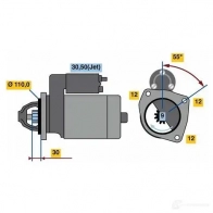 Стартер BOSCH XNYXRSD Volkswagen LT (2DB, 2DE, 2DK) 2 Автобус 2.8 TDI 158 л.с. 2001 – 2006 0001218822 EV (R) 12V 2,3 kW